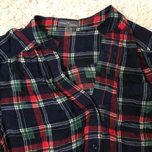 Plaid top only worn once or twice